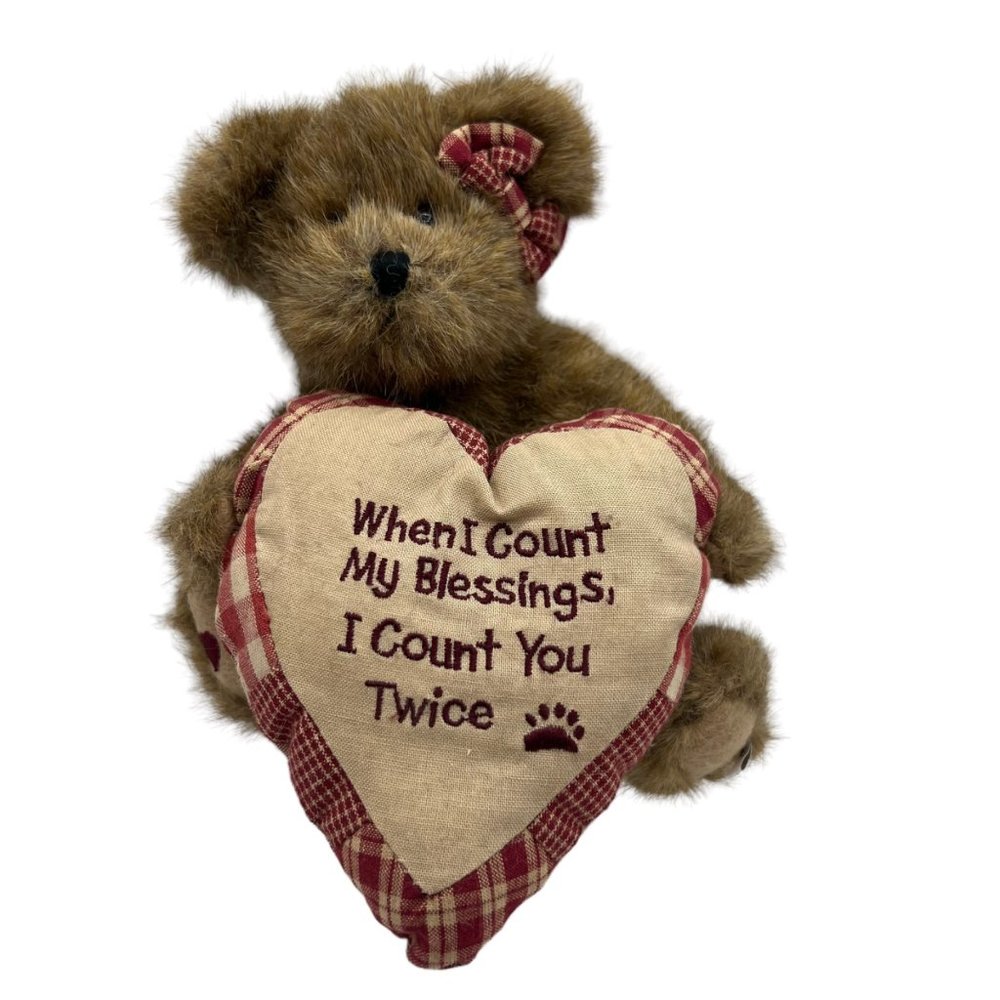 Boyds Bears Count Blessings Teddy Bear Gracie Plush Stuffed Heart Friendship Lov